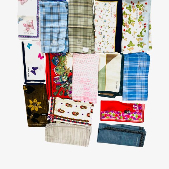 Bulk Sale Burberry-Celine & More! (20) Handkerchiefs/Sqare Pockets 16"-19.5"(1) - Picture 3 of 14